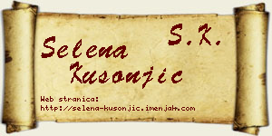 Selena Kusonjić vizit kartica